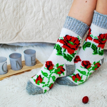 Kuschelsocken aus Schafwolle S22