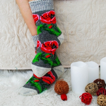 Kuschelsocken aus Schafwolle S14