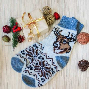 Herren-Kuschelsocken aus Schafwolle SM025