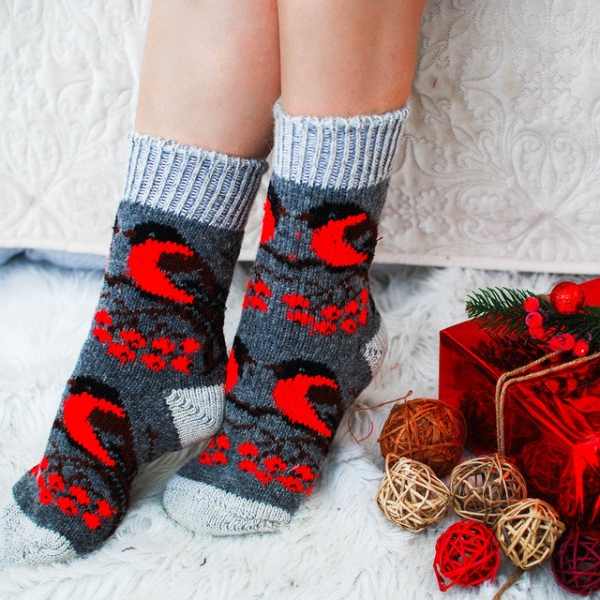 Kuschelsocken aus Schafwolle S10