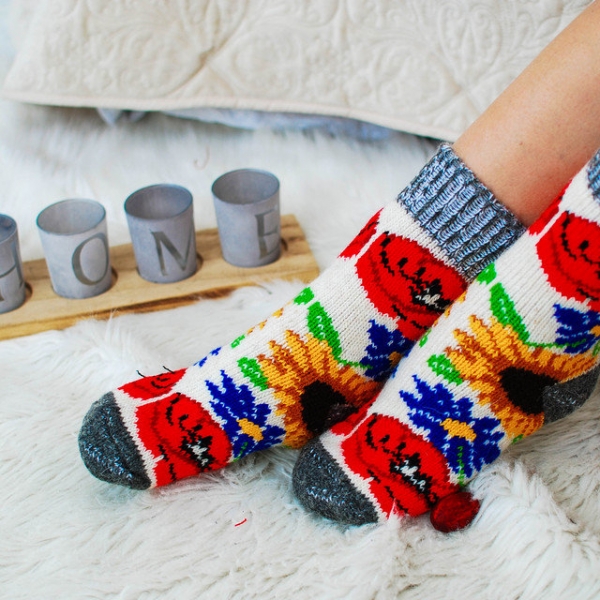 Kuschelsocken aus Schafwolle S12