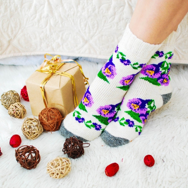 Kuschelsocken aus Schafwolle S23